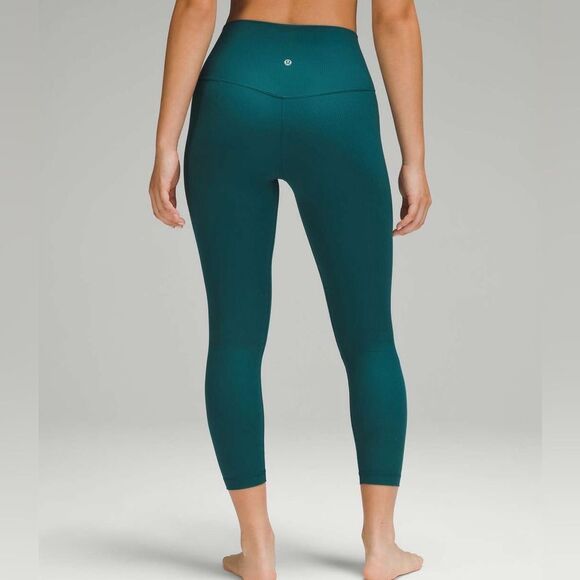 Lululemon Storm Teal Align Ribbed High-Rise 25” Activewear Nulu Legging - Picture 1 of 6